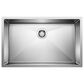 Blanco Precision 32" x 18" Super Single Bowl Kitchen Sink in Satin Polished, , large