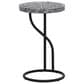 Linon Home Decor Padget Capiz Round Side Table in Black, , large