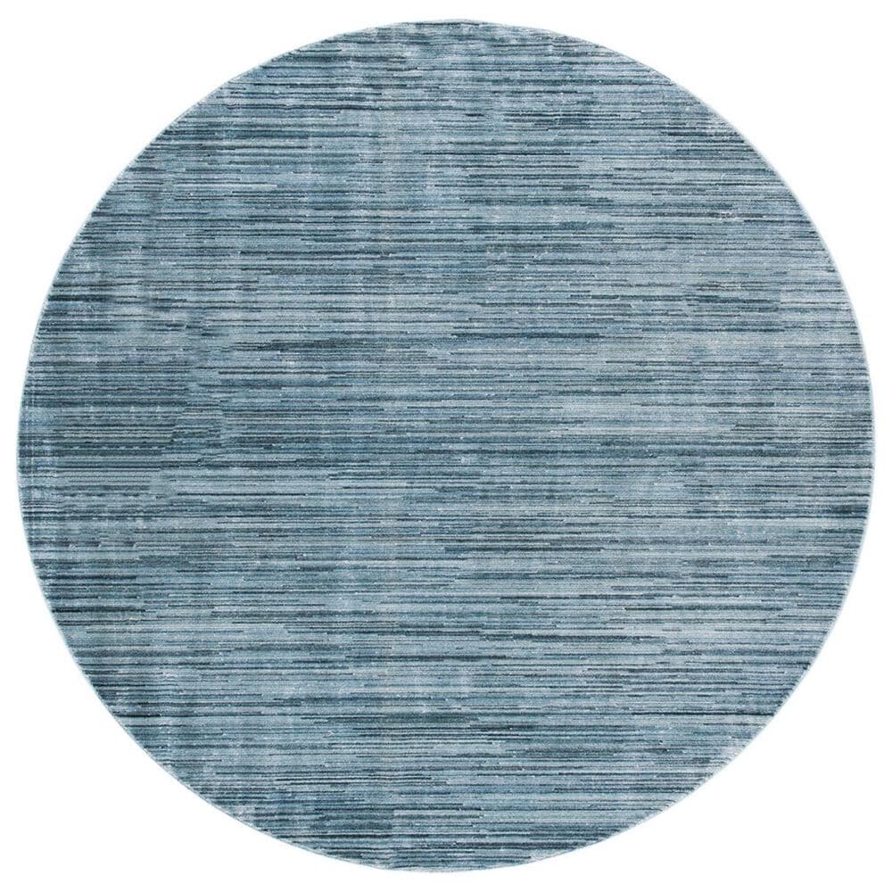 Safavieh Dream DRM500M 6"7" Round Blue and Grey Area Rug, , large