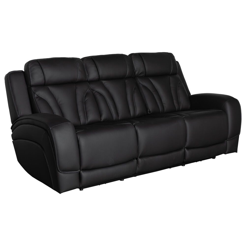 Interlochen Power Reclining Sofa with Power Headrest in Blanca Jet Black, , large
