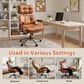 HOMLUX High Back Executive Office Chair with Suede Leather in Brown, , large