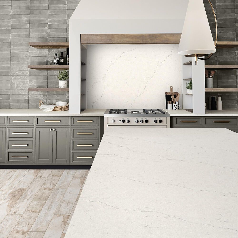 NFM Custom Countertops Valor White 3cm Quartz Countertop, , large