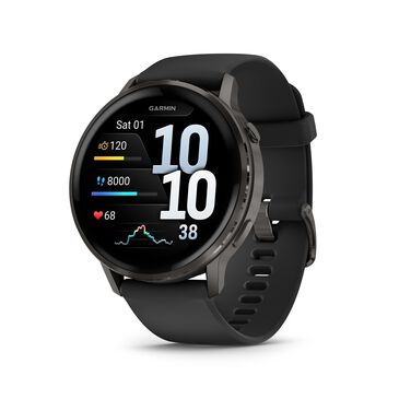 Garmin Venu 4  45 mm Slate with Black Silicone Band, , large