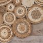 L&R Resources Natural Jute 6" Scalloped Bleach Gray Area Rug, , large