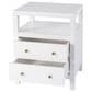 Butler Specialty Company Nora 2 Drawer Nightstand with Open Shelf in Smooth White, , large