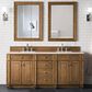 James Martin Vanities Bristol 72" Double Bathroom Vanity in Saddle Brown with 3 cm Eternal Marfil Quartz Top and Rectangular Sinks, , large