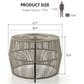 Furniture of America Meja Round Patio Coffee Table in Gray, , large