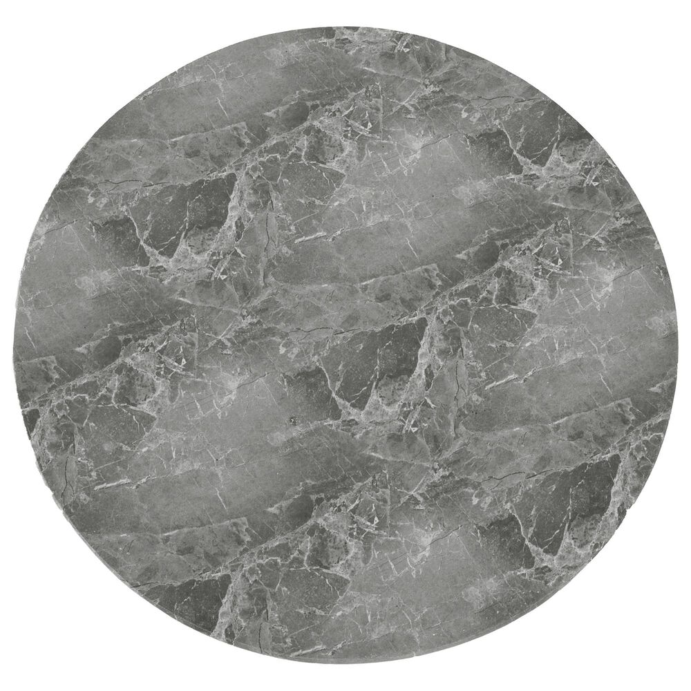Furniture of America Karvyn 18" Marble Side Table in Gray, , large