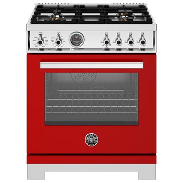 Bertazzoni Professional 4.6 Cu.Ft. Dual Fuel Range in Rosso Glossy, , large