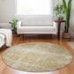 Dalyn Rug Company Burano BU7 8" Round Gold Indoor/Outdoor Area Rug, , large