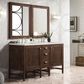James Martin Vanities Addison 60" Double Bathroom Vanity in Mid-Century Acacia with 3 cm Lime Delight Quartz Top and Rectangular Sinks, , large
