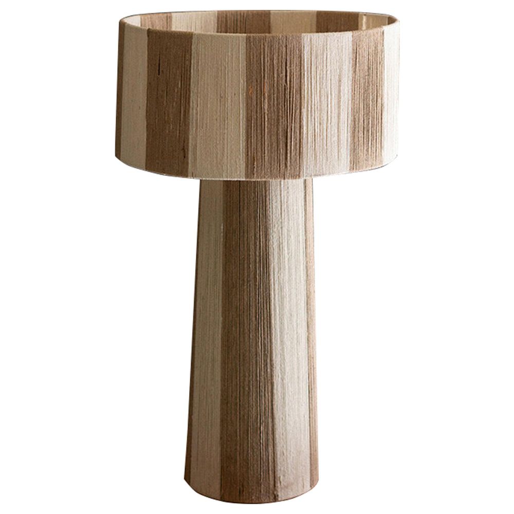 Kalalou Striped Table Lamp in Natural and White, , large