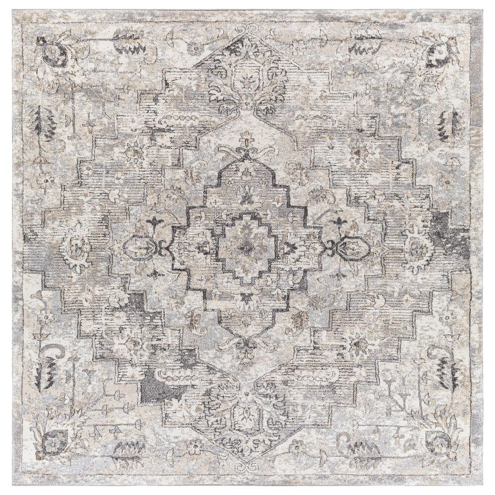 Surya Tuscany 7"10" Square Camel and Gray Area Rug, , large