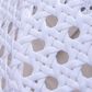 Leisuremod 57" Patio 2-Seat Hanging Egg Swing Chair with Taupe Cushion in White, , large