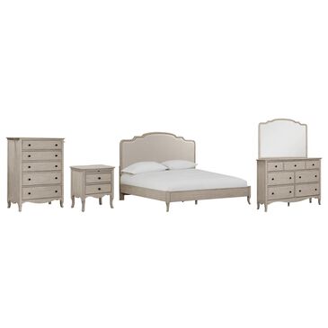 Riva Ridge Provence 5 Piece King Platform Bedroom Set in Linen, , large