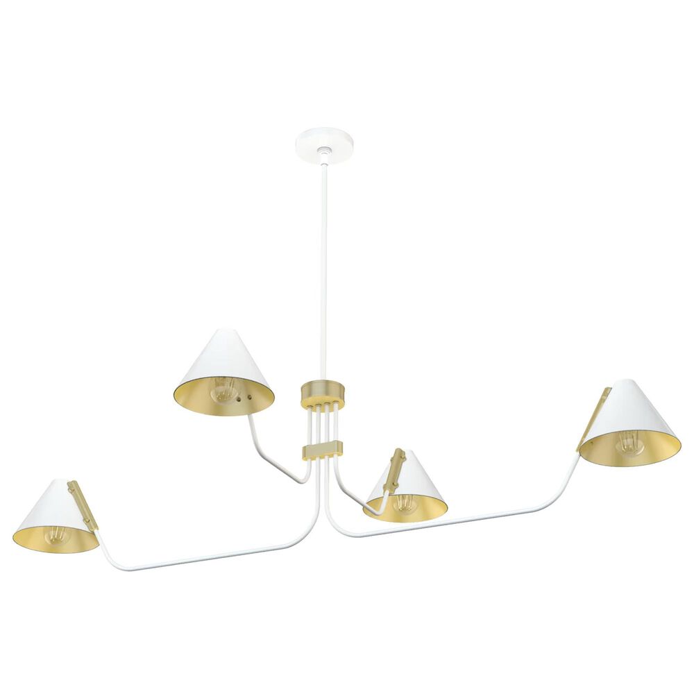 Hunter Grove Isle 4-Light Chandelier in Matte White, , large