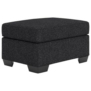 Ashley Jasmine Peaks Ottoman in Coal, , large