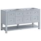 James Martin Vanities Breckenridge 60" Double Bathroom Vanity in Serenity Blue with 3 cm White Zeus Quartz Top and Rectangular Sinks, , large