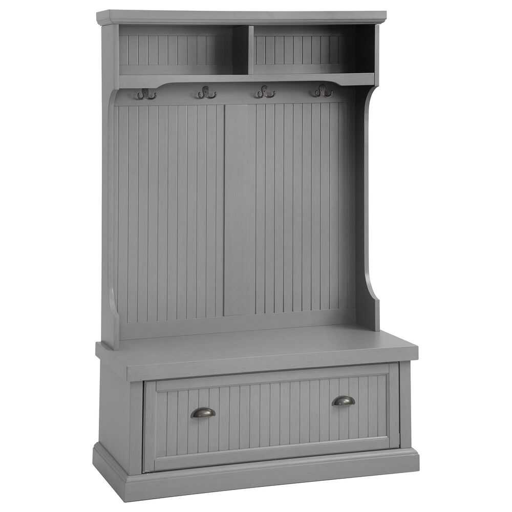 Crosley Furniture Seaside Hall Tree in Distressed Gray, , large