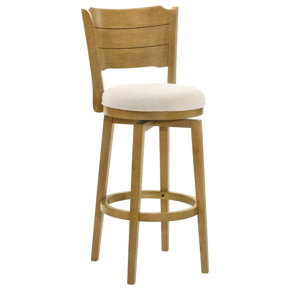 Armen Living Winsley Swivel Bar Height Stool in Amber Glow, , large