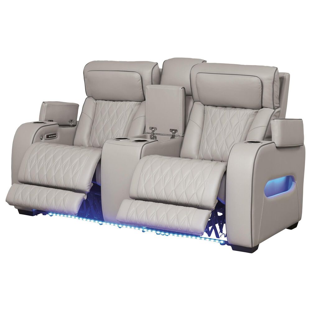 Ashley Boyington 2-Piece Power Reclining Living Room Set in Gray, , large
