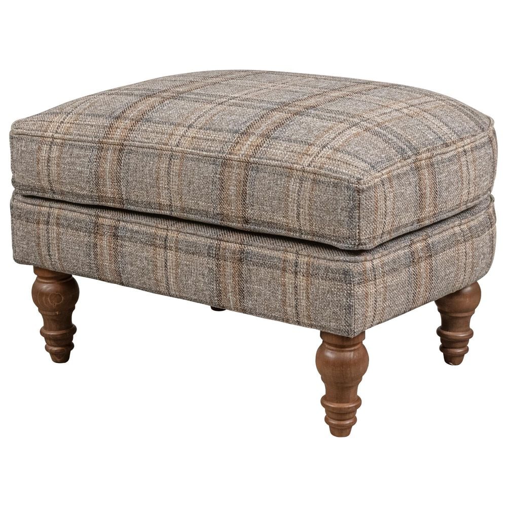 Smith Brothers Rectangular Ottoman in Blue, , large