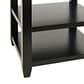 Waltham Urban Icon Square End Table in Polished Black, , large