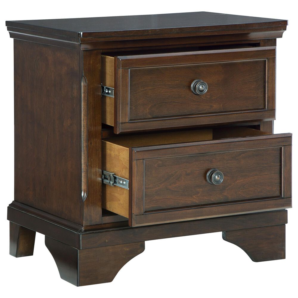Ashley Trellington 4-Piece King Bedroom Set in Warm Brown Cherry, , large