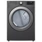 LG 7.4 Cu. Ft. Ultra Large CapacityElectric Dryer with Sensor Dry in Middle Black, , large
