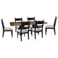 Ashley Greddinton 7-Piece Rectangular Extension Dining Set with Black Chairs in Medium Brown and Black, , large