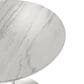 Leisuremod Verve 48" Round Dining Table with Sintered Stone Top in White - Table Only, , large