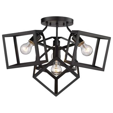 Golden Lighting Cassio 4-Light Semi-Flush in Matte Black, , large