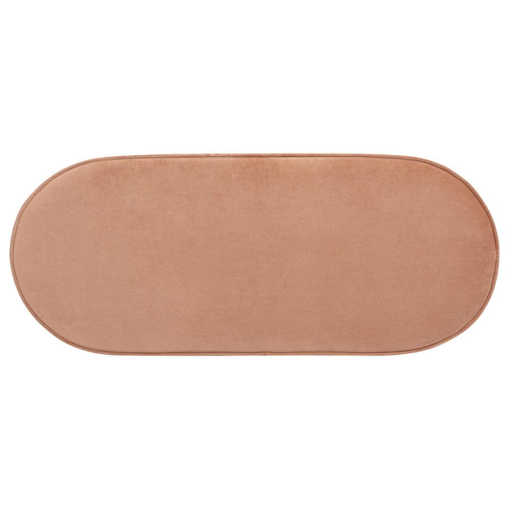 Jennifer Taylor Home Serena Storage Bench with Tufted Bullion Fringe in Peach Orange, , large