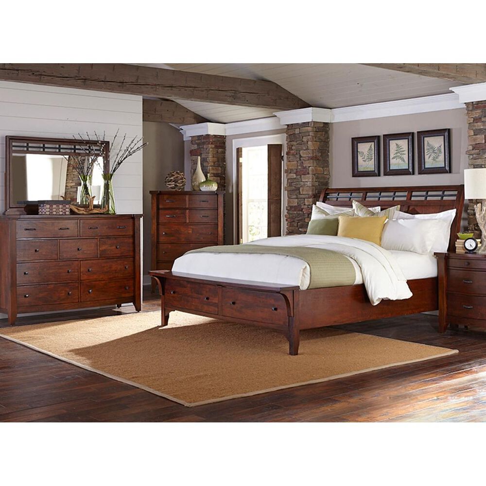 Napa Furniture Design Whistler Retreat Queen Storage Bed in Mango