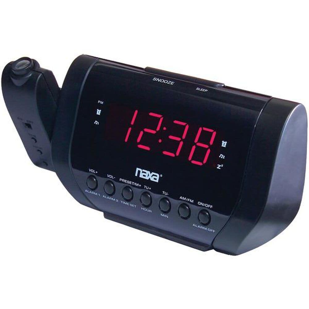 Naxa Projection Dual Alarm Clock, , large