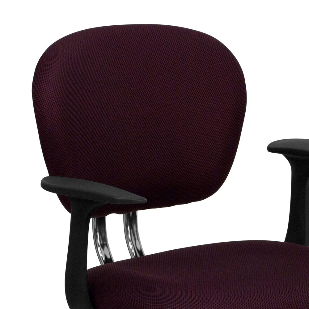 Flash Furniture Swivel Task Chair in Burgundy, , large