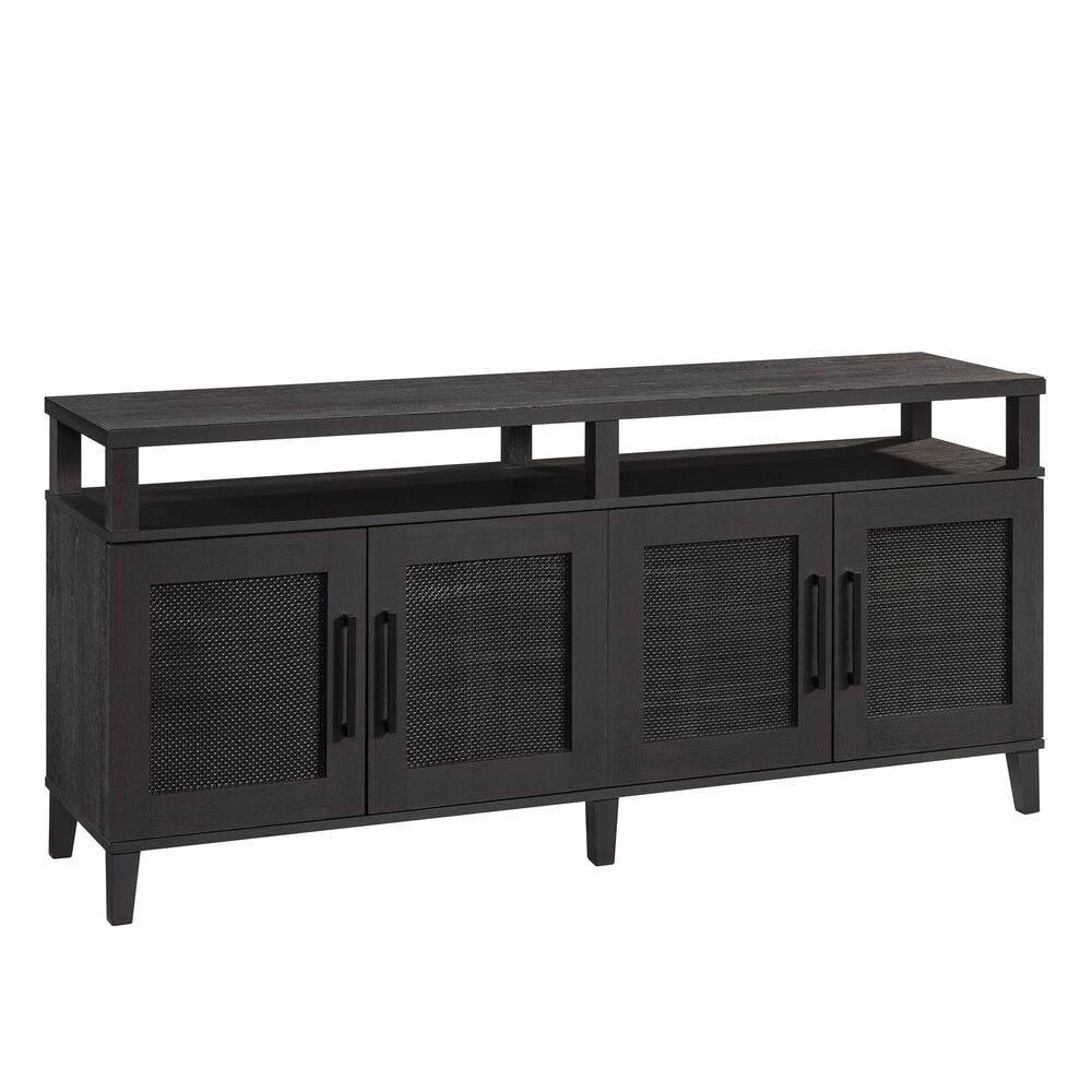 Sauder Tiffin Line 62&quot; TV Stand in Raven Oak, , large