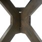 HOMLUX Outdoor Stanford Round Acacia Wood Dining Table with X Base in Gray - Table Only, , large