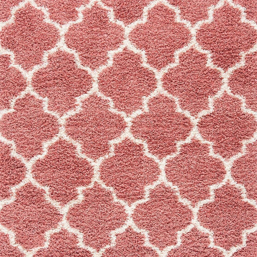 Safavieh Venus Shag VNS524U 5&#39;3&quot; x 7&#39;6&quot; Pink and Ivory Area Rug, , large