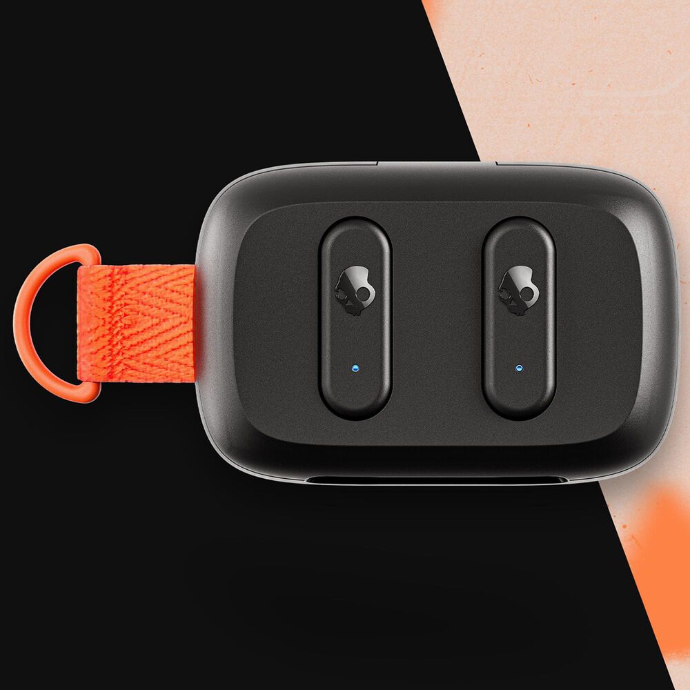 Skullcandy Dime 3 True Wireless Earbuds in True Black and Orange Glow, , large