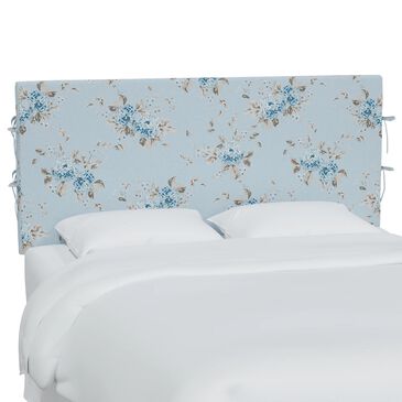 Rachel Ashwell Luella California King Slipcover Headboard in Berry Bloom Blue, , large