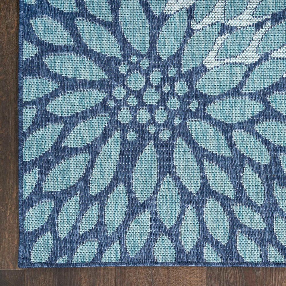Nourison Garden Oasis GOA06 Navy 4&#39; x 6&#39; Indoor/Outdoor Area Rug, , large