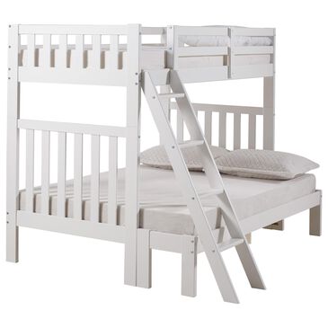 Timberlake Aurora Twin Over Full Bunk Bed in White, , large