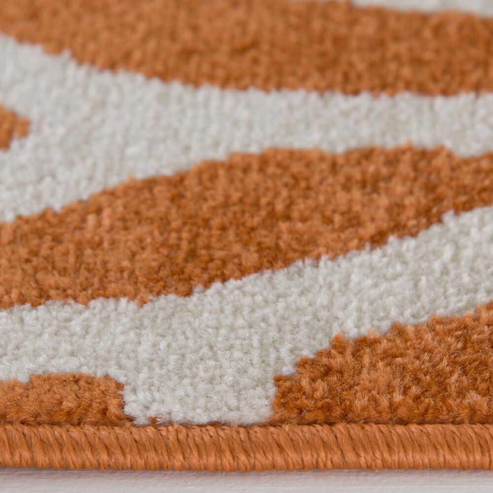 Central Oriental Terrace Tropic Allover Coral 7&#39;10&quot; x 9&#39;10&quot; Tangerine Area Rug, , large