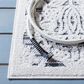 Safavieh Cabana CBN660A 6"7" Square Ivory and Grey Indoor/Outdoor Area Performance Rug, , large