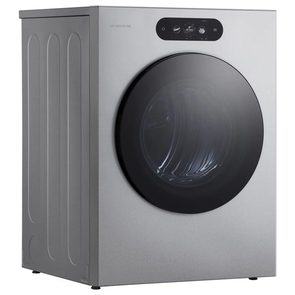 LG 5.8 Cu. Ft. Smart Front Load Washer and 9.0 Cu. Ft. Electric Dryer in Brushed Platinum Steel, , large
