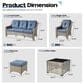 HOMLUX 6-Piece Patio Conversation Set with Coffee Table in Denim Blue, , large