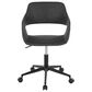 Lumisource Margarite Task Chair with Grey Faux Leather Cushion in Black, , large