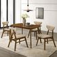 Armen Living Amaris 5-Piece Rectangular Dining Set with Sand Upholstery in Walnut, , large