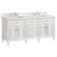 James Martin Vanities Lorelai 72" Double Vanity in Bright White with 3 cm Ethereal Noctis Quartz Top, , large